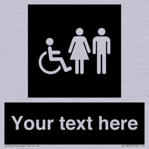 Custom information: black panel disabled female and male